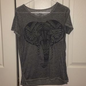 Grey Elephant T-Shirt With Front Pocket